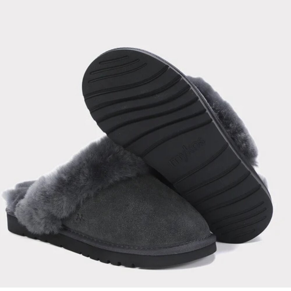 MYKOS Lia CHARCOAL Women's Slip-On Scuff Slipper     MW  2556